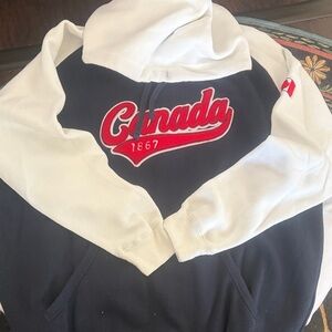Men's Canada Hoodie - Navy and White and Red